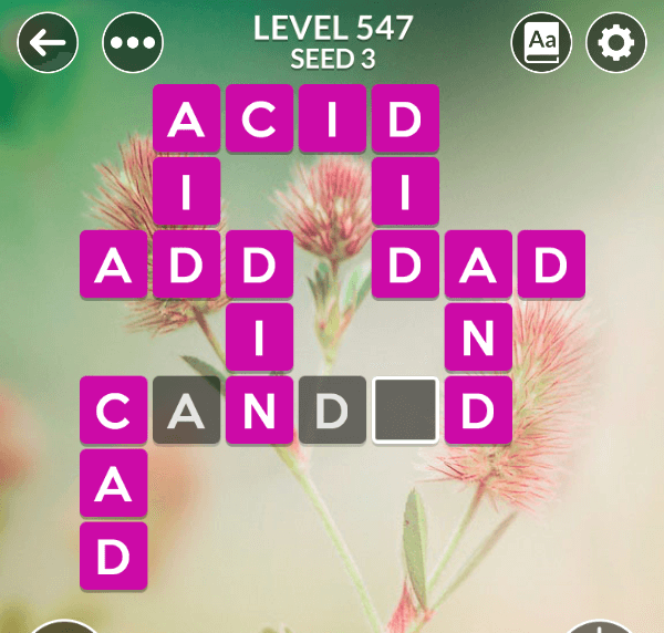 Wordscapes level 547