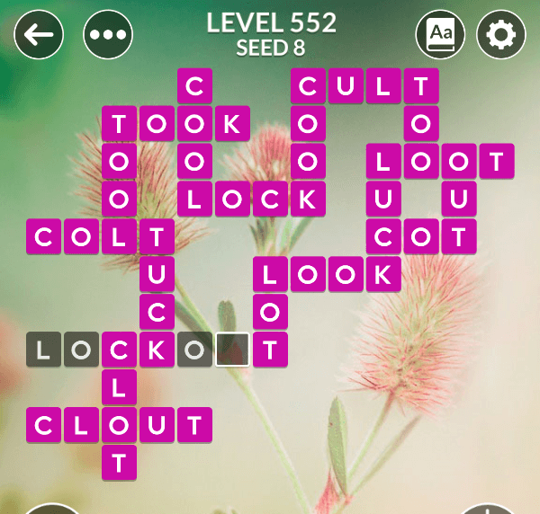 Wordscapes level 552