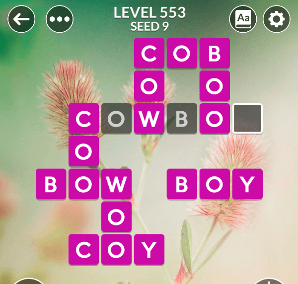 Wordscapes level 553