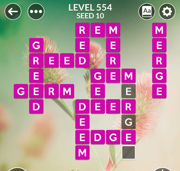 Wordscapes level 554