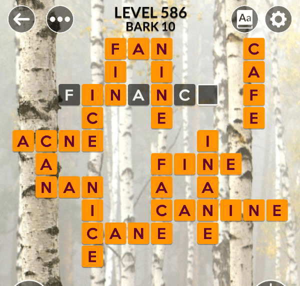 Wordscapes level 586