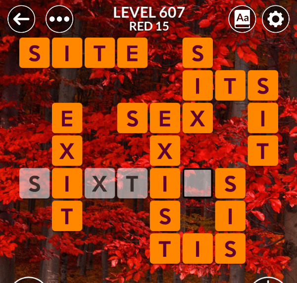 Wordscapes level 607