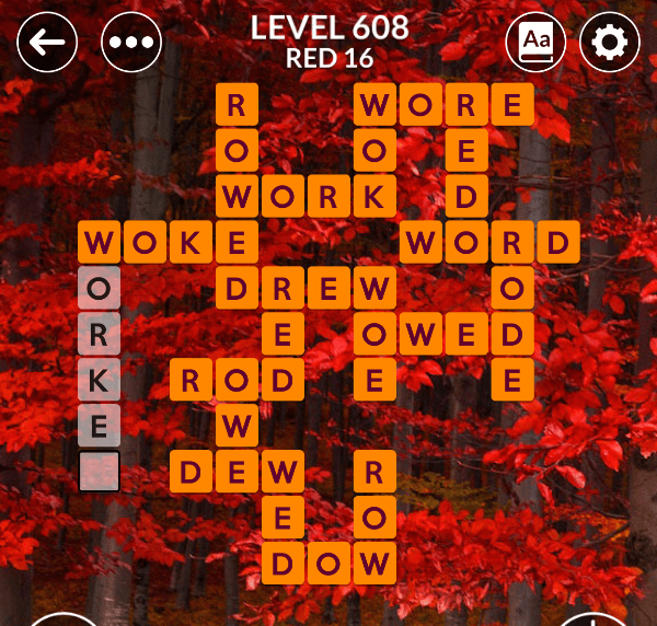 Wordscapes level 608