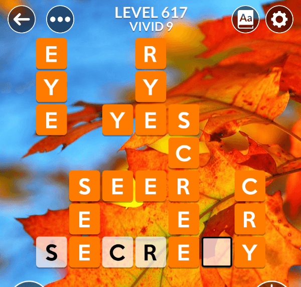 Wordscapes level 617