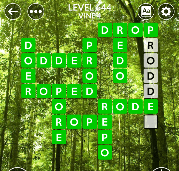 Wordscapes level 644