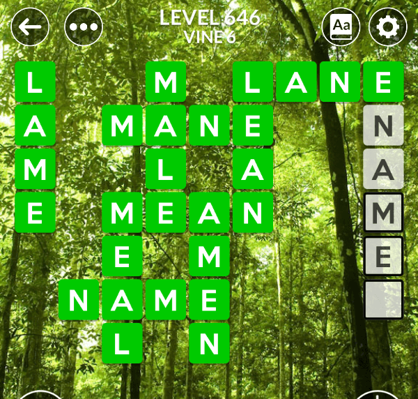 Wordscapes level 646