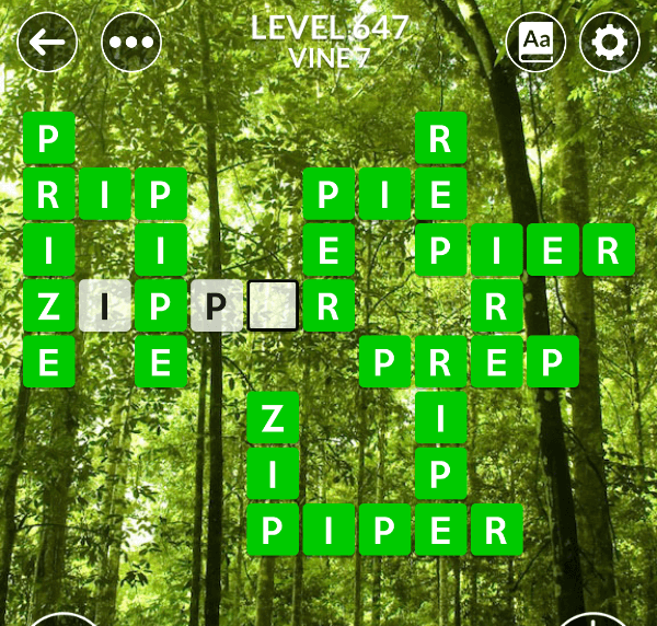 Wordscapes level 647