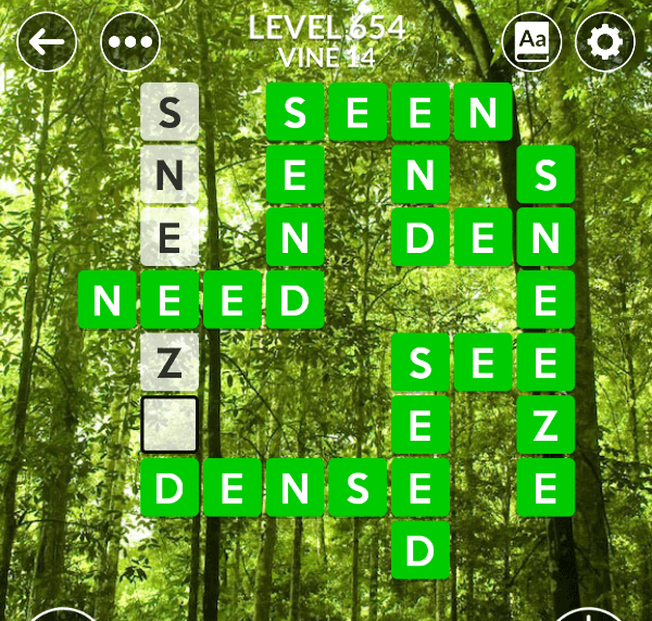 Wordscapes level 654