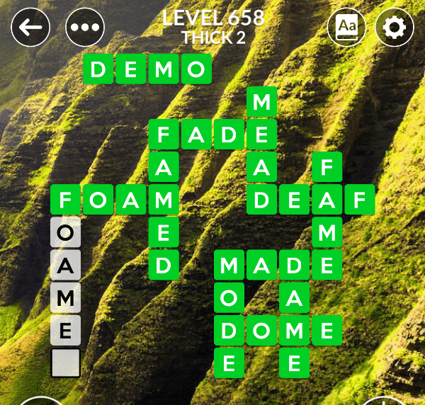 Wordscapes level 658