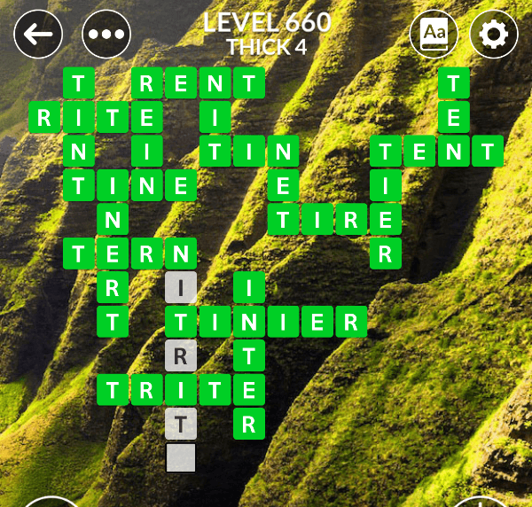 Wordscapes level 660
