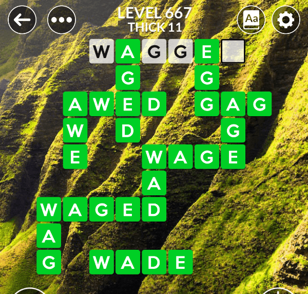 Wordscapes level 667