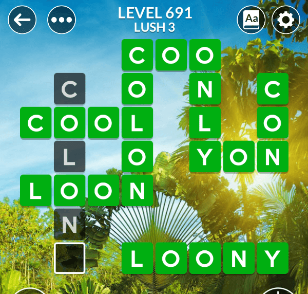 Wordscapes level 691