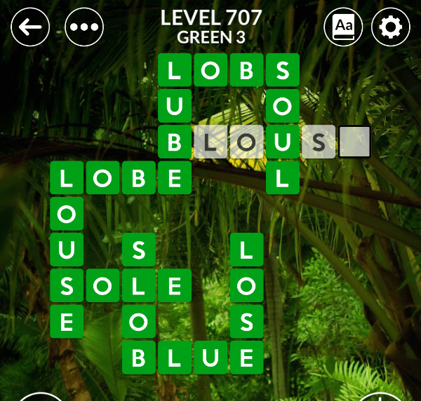 Wordscapes level 707