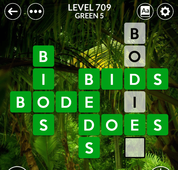 Wordscapes level 709