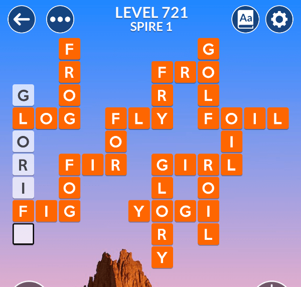 Wordscapes level 721