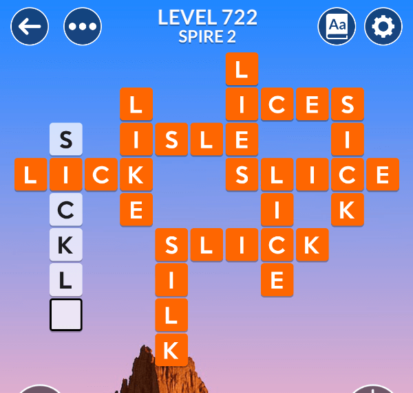 Wordscapes level 722