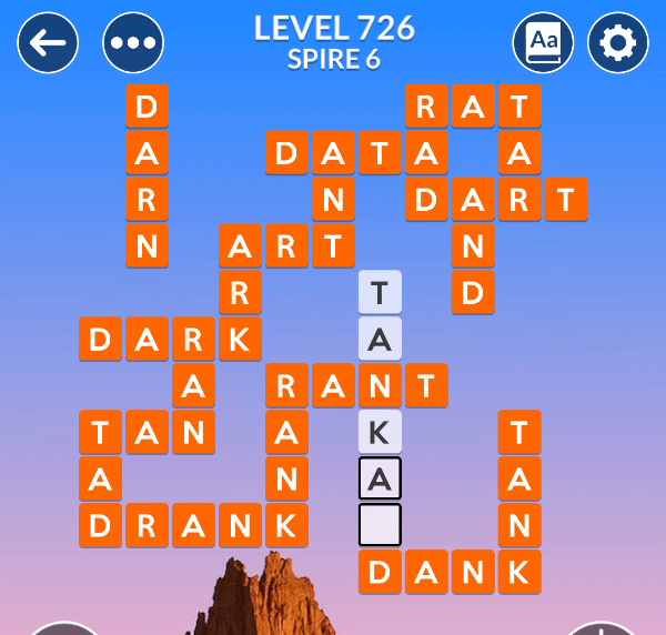 Wordscapes level 726