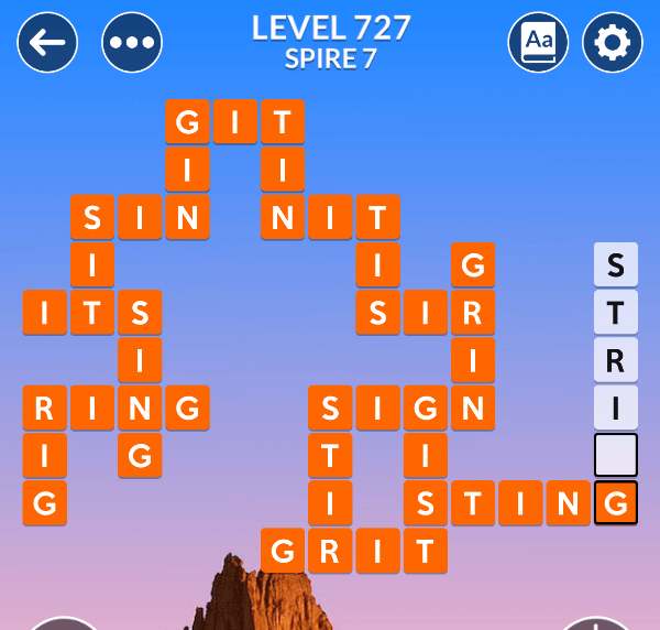 Wordscapes level 727