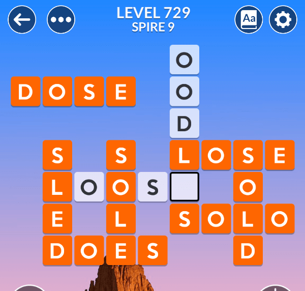 Wordscapes level 729