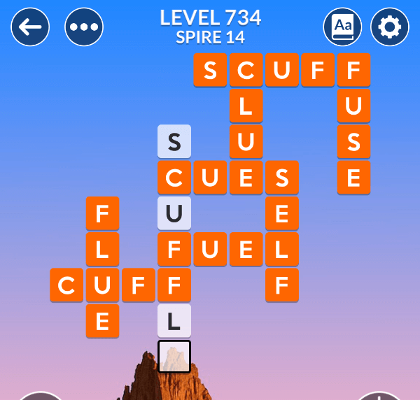 Wordscapes level 734