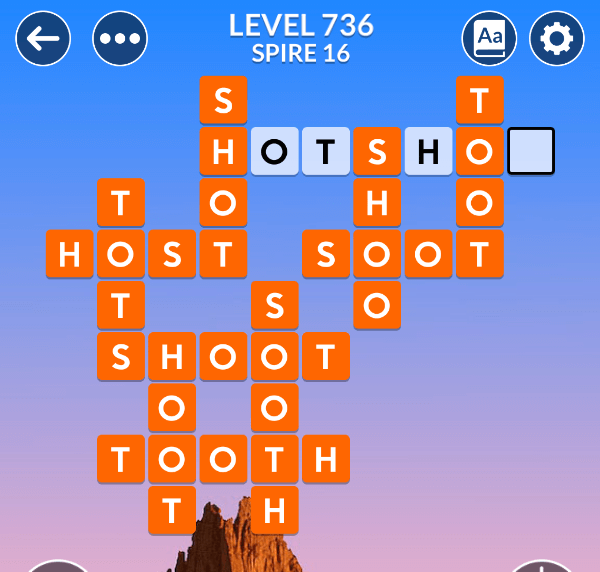 Wordscapes level 736