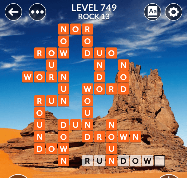 Wordscapes level 749