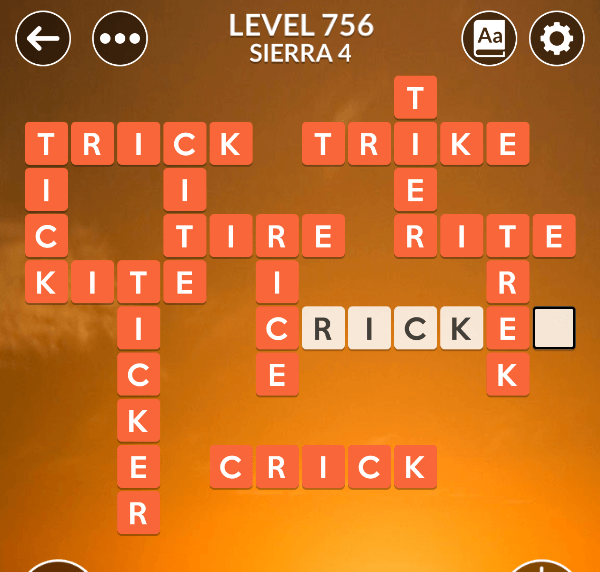 Wordscapes level 756