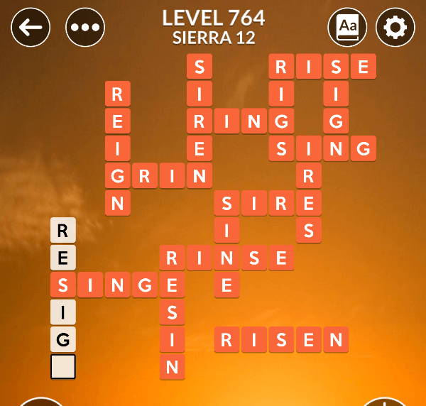 Wordscapes level 764