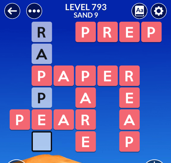 Wordscapes level 793