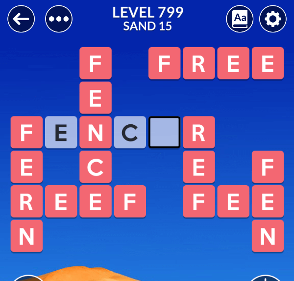 Wordscapes level 799