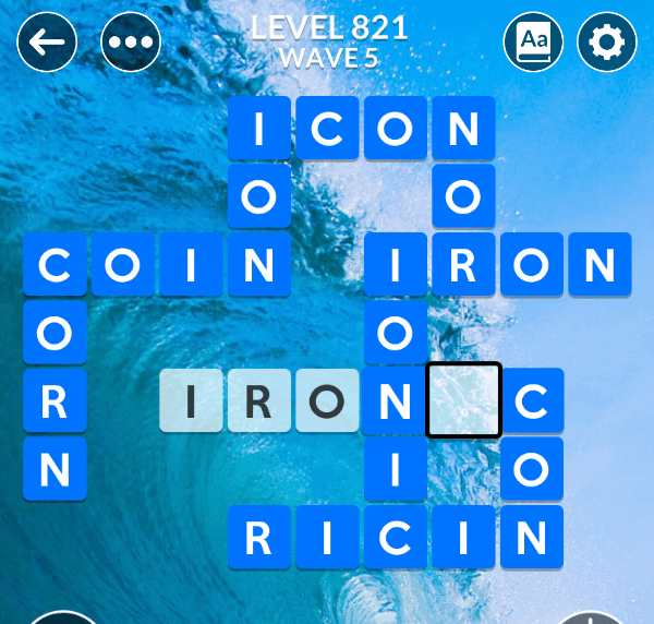 Wordscapes level 821