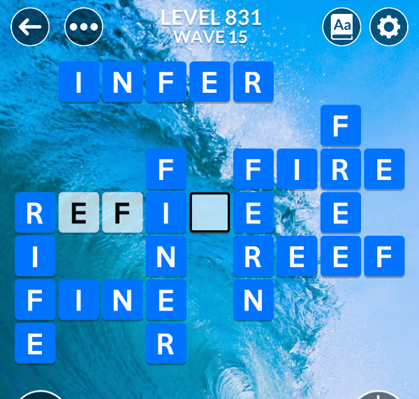 Wordscapes level 831