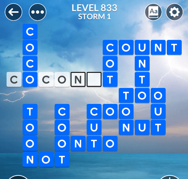 Wordscapes level 833