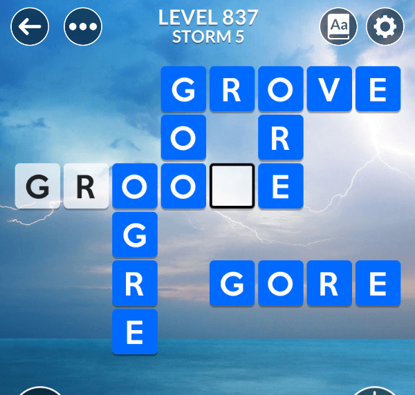 Wordscapes level 837