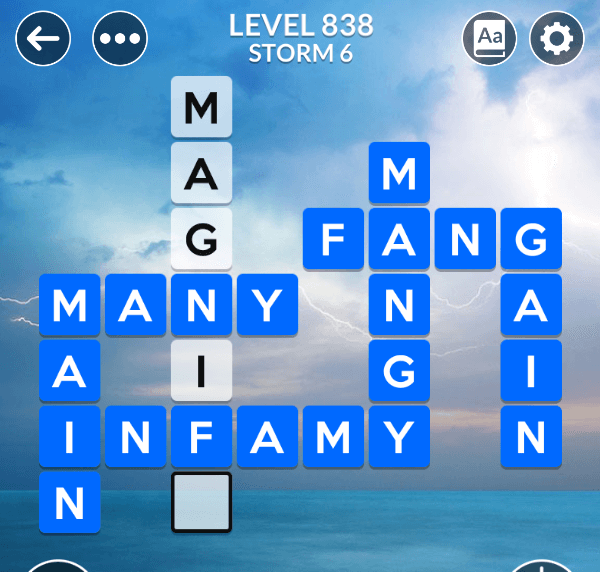 Wordscapes level 838