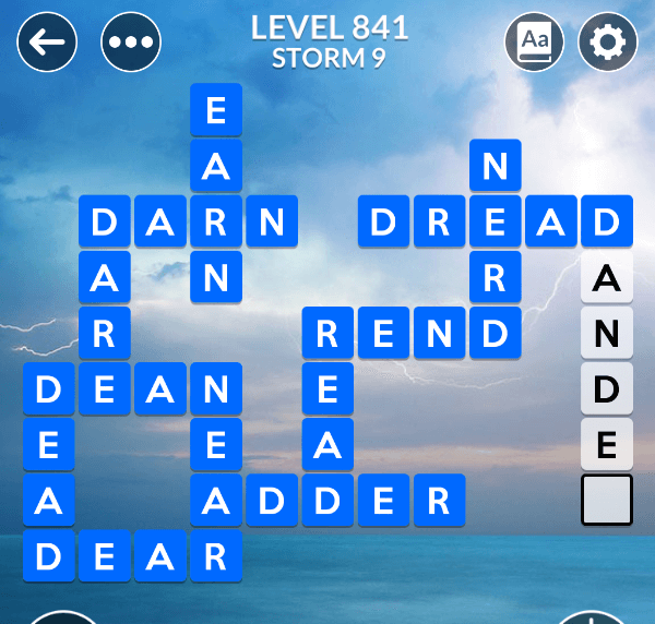 Wordscapes level 841