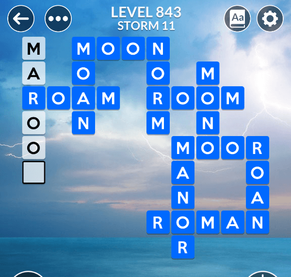 Wordscapes level 843