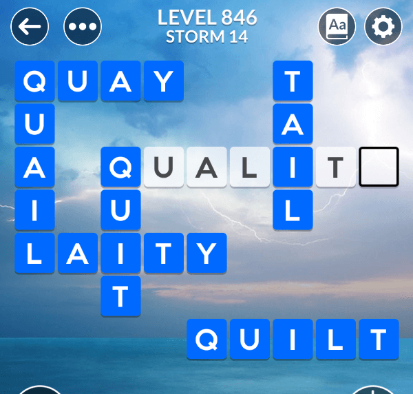 Wordscapes level 846