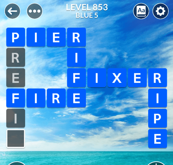 Wordscapes level 853