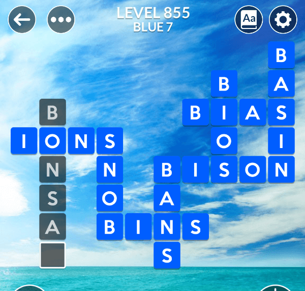 Wordscapes level 855