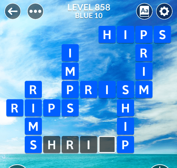 Wordscapes level 858