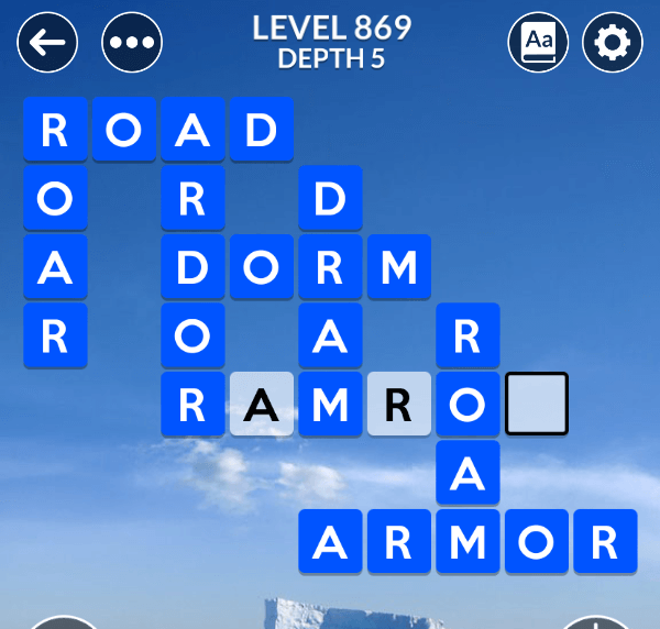 Wordscapes level 869