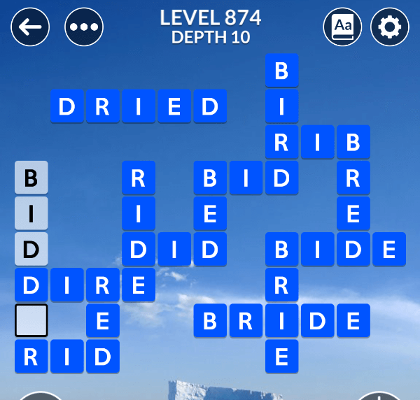 Wordscapes level 874