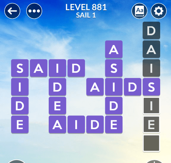 Wordscapes level 881