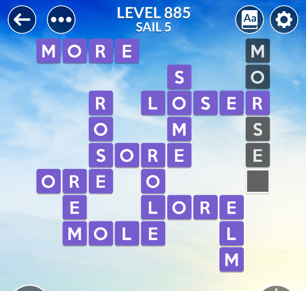 Wordscapes level 885