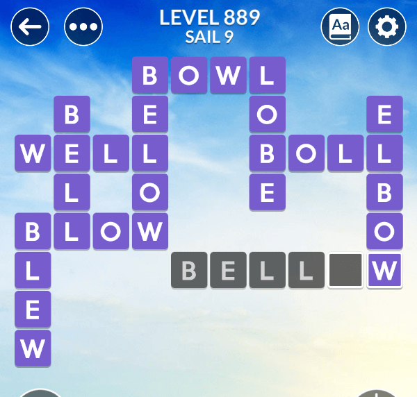 Wordscapes level 889