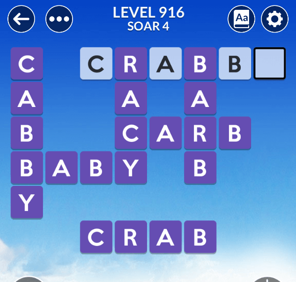 Wordscapes level 916
