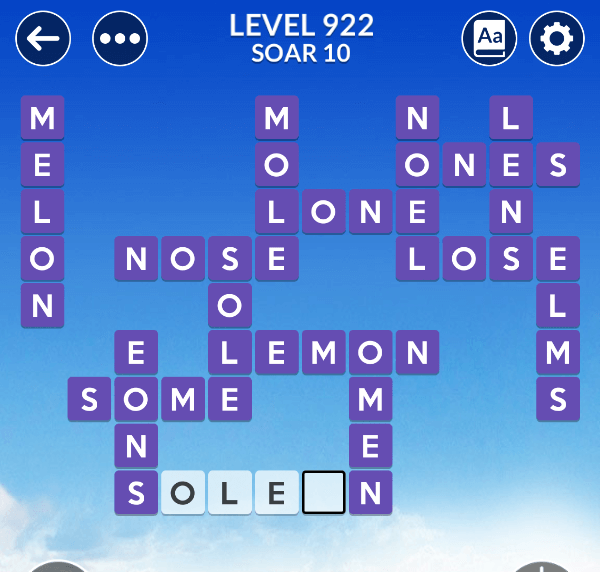 Wordscapes level 922