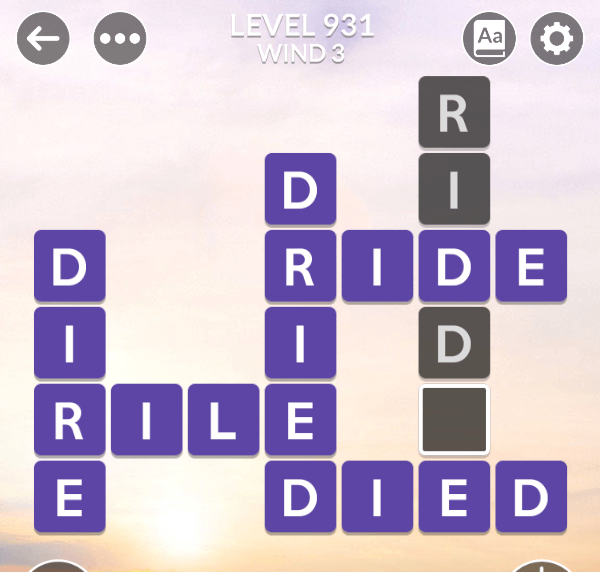 Wordscapes level 931