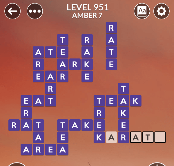 Wordscapes level 951